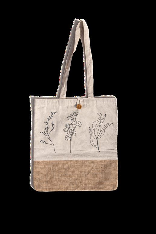 Printed cotton tote bag