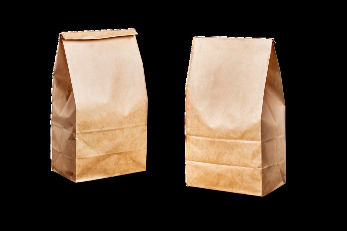 Kraft takeaway paper bags